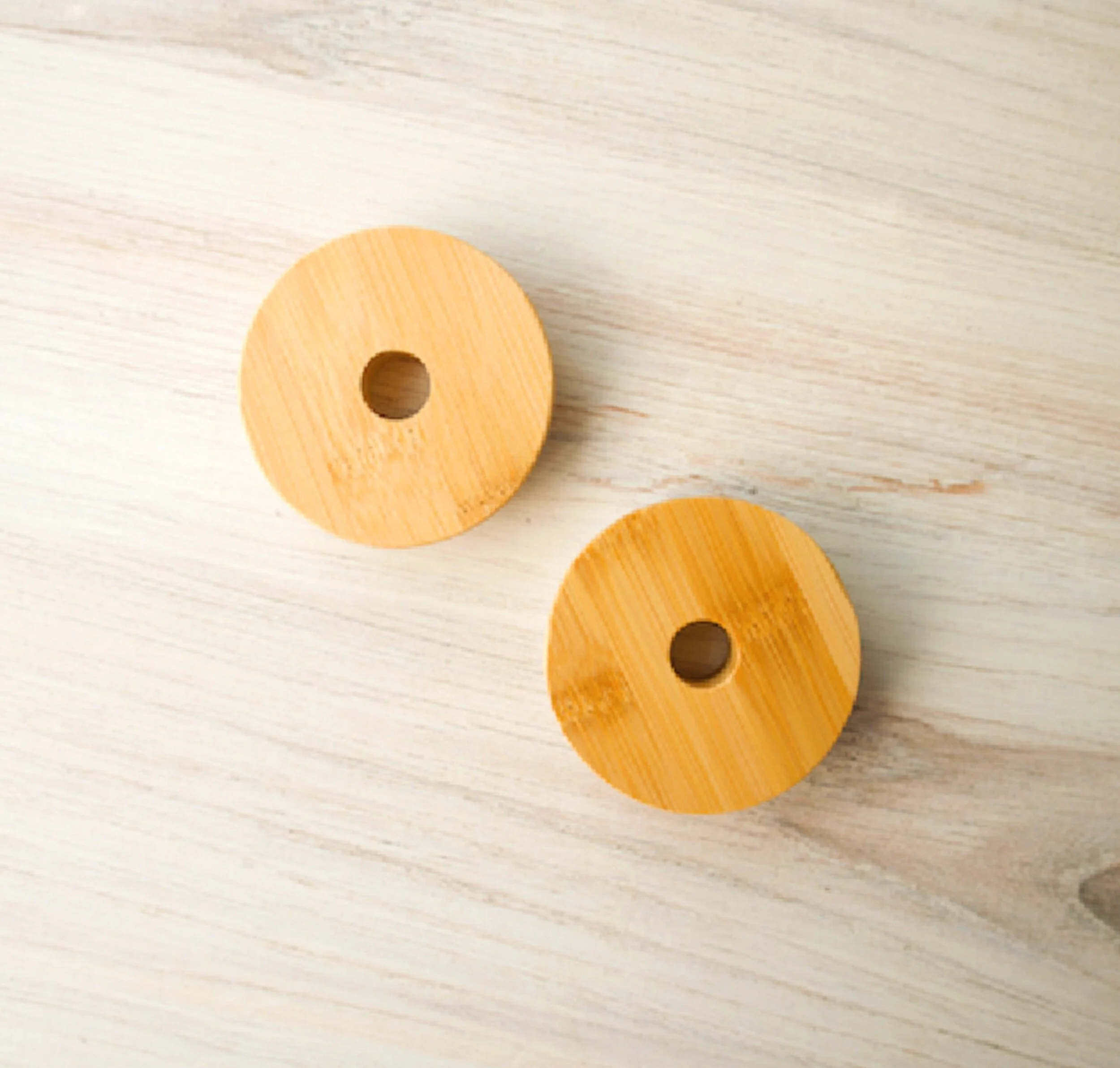 Bamboo Lid w/ Straw Hole - Image 2