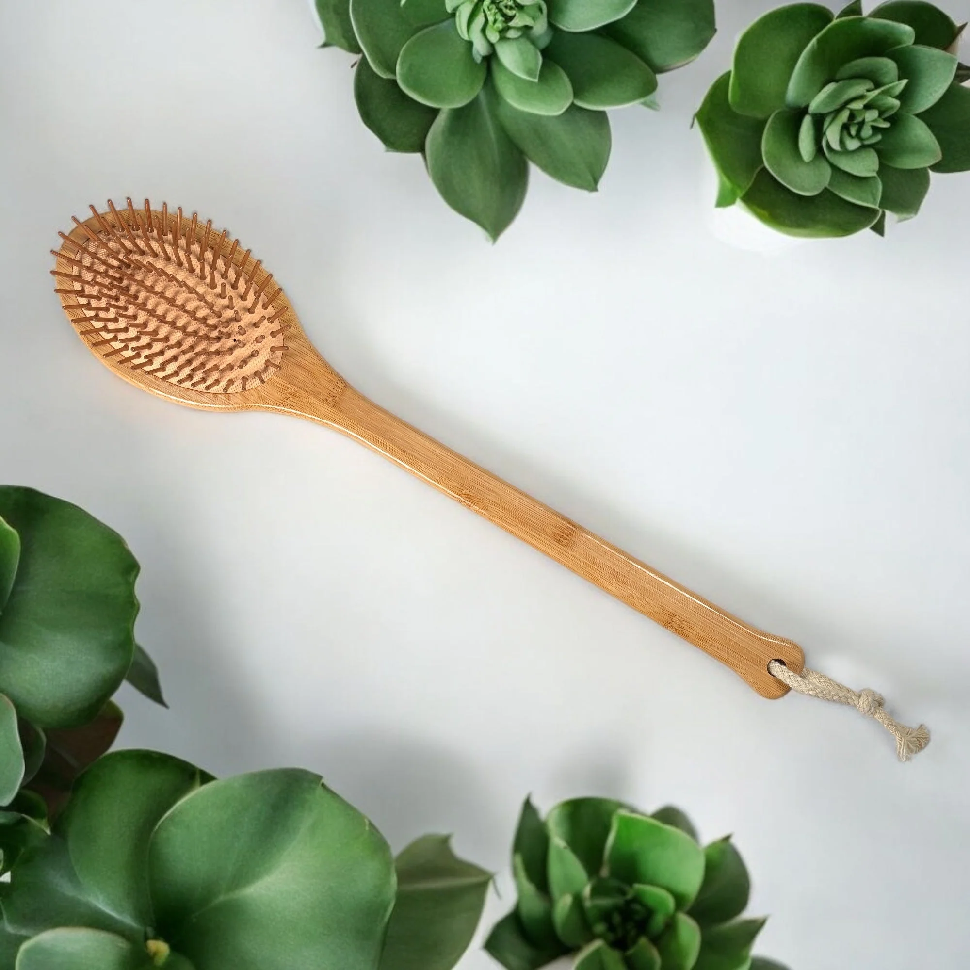 Bamboo Long Handle Back Massager - Image 2
