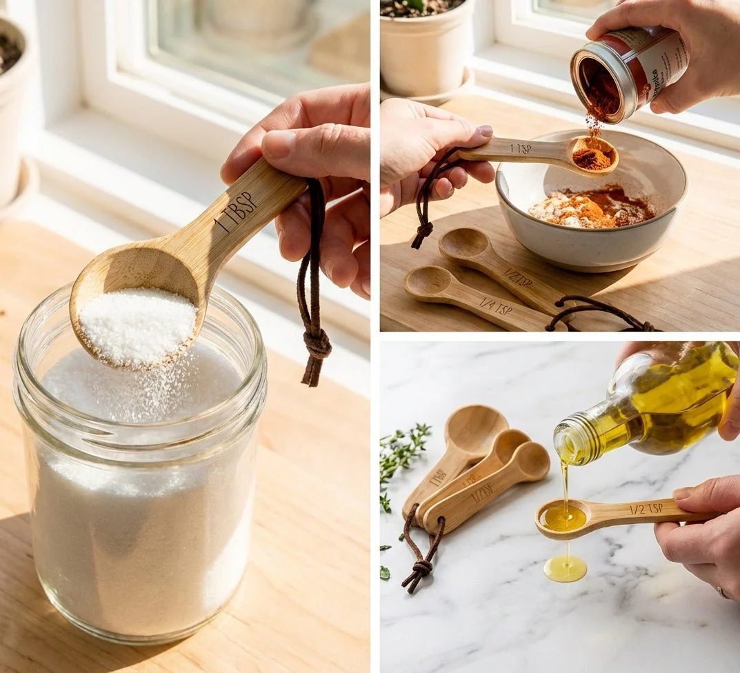 Bamboo Measuring Spoons Set - Image 2