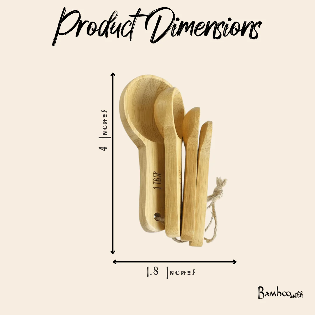 Bamboo Measuring Spoons Set - Image 4