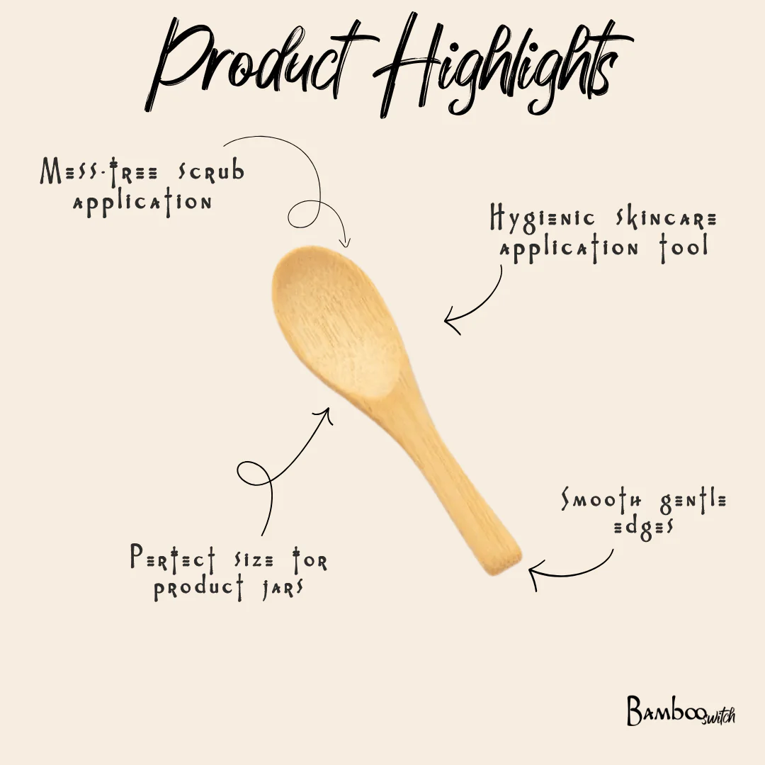 Bamboo Mini Spoon | Rounded Mini Paddle - Image 2
