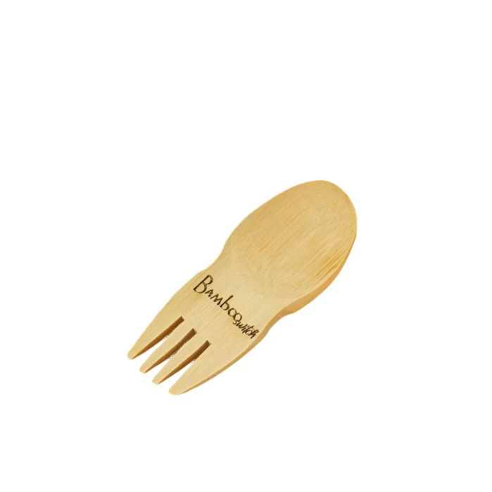 Bamboo Mini Spork Utensil - Image 2