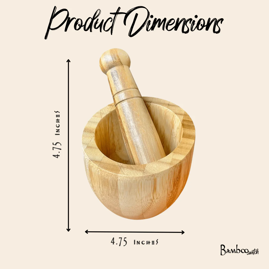 Bamboo Mortar & Pestle - Image 5