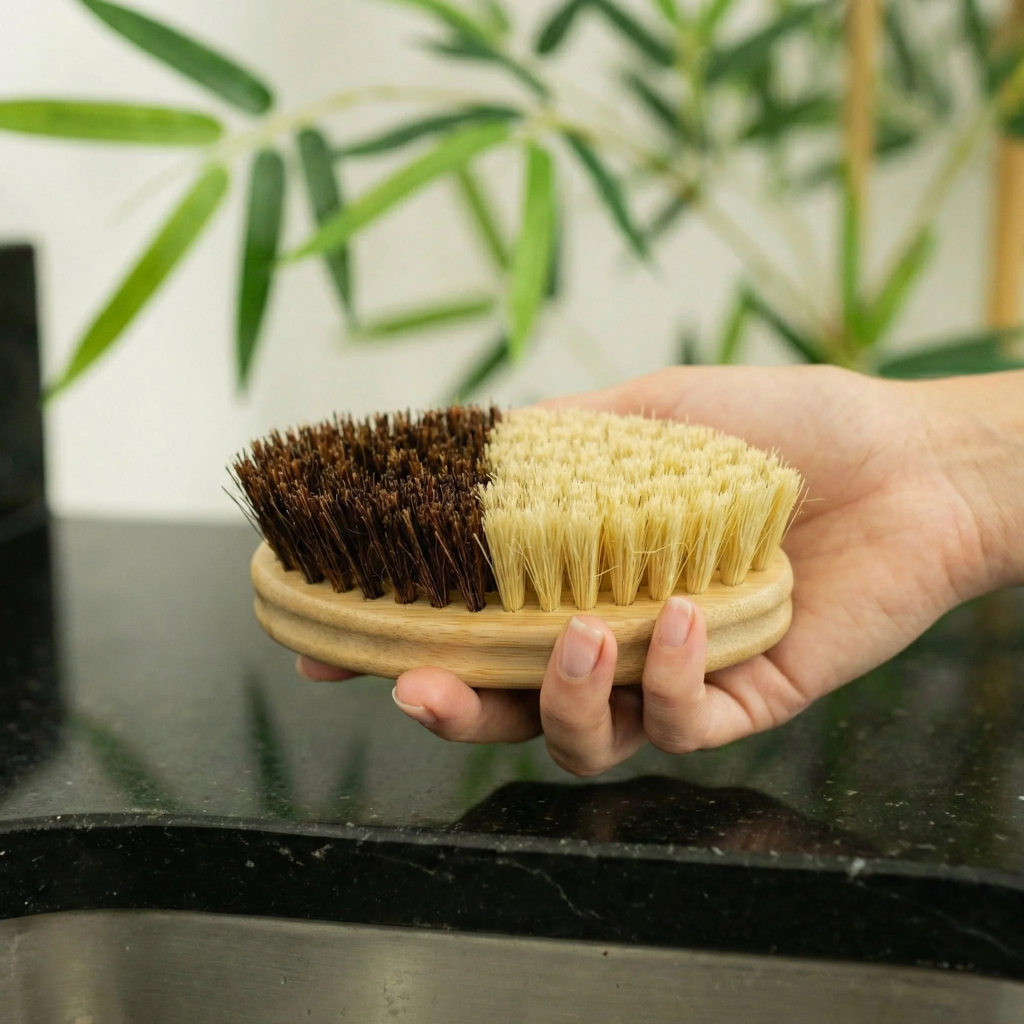 Bamboo Multipurpose Cleaning Brush | Sisal & Coconut Bristle - Image 2