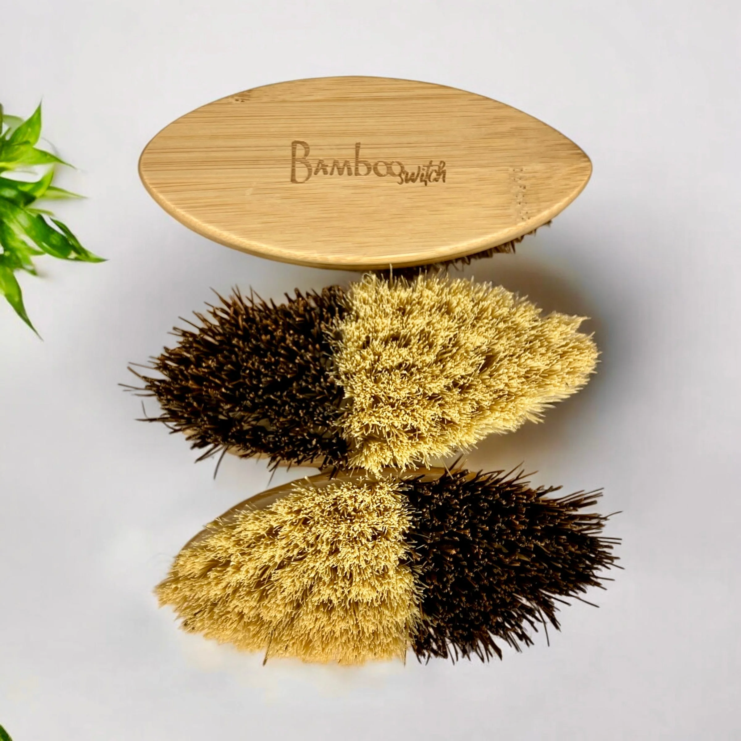 Bamboo Multipurpose Cleaning Brush | Sisal & Coconut Bristle - Image 4