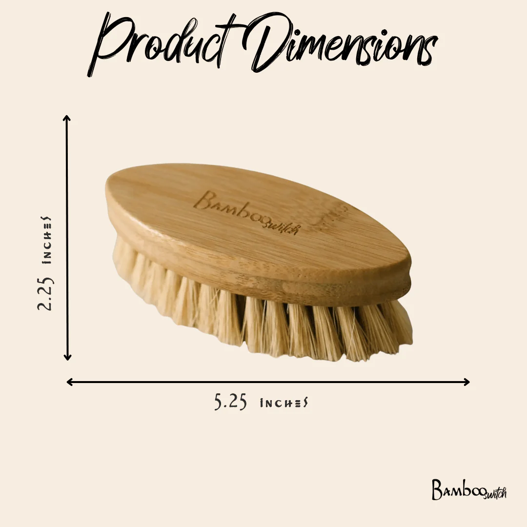 Bamboo Multipurpose Cleaning Brush | Sisal & Coconut Bristle - Image 6