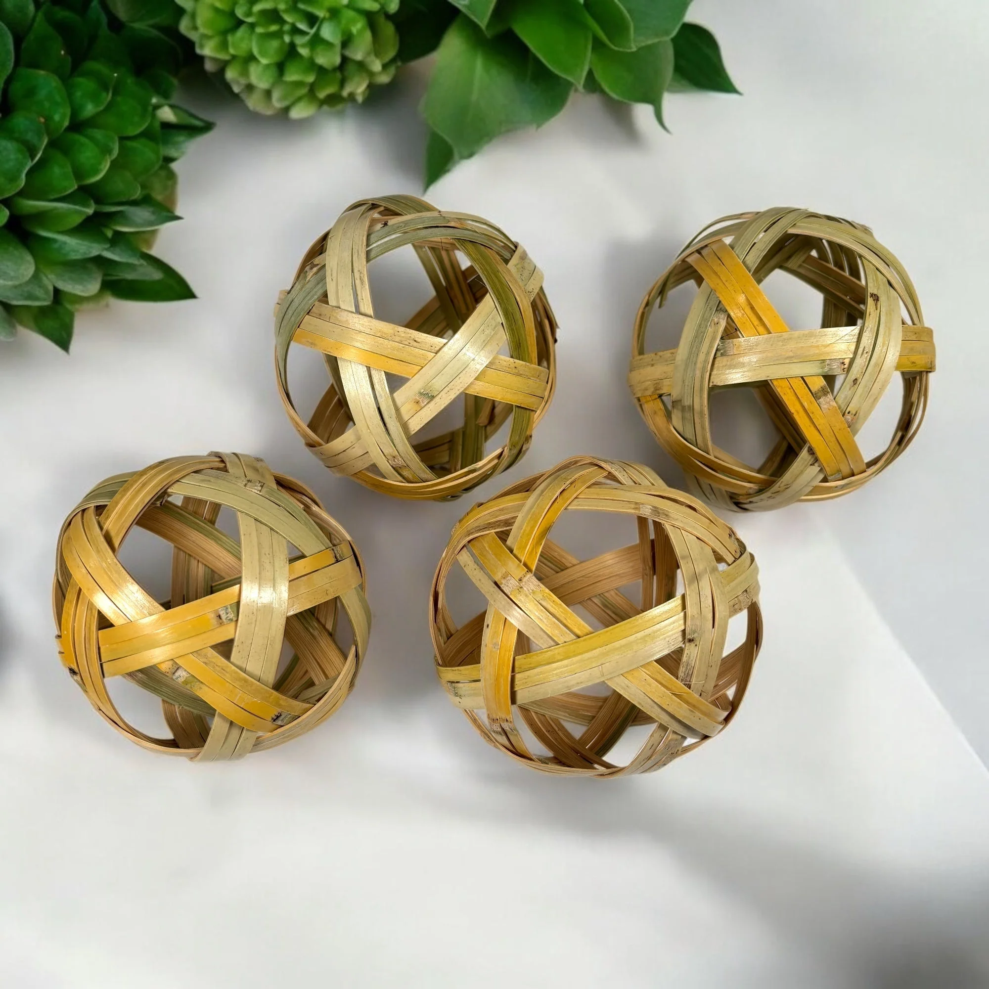 Bamboo Ornament | Handwoven | Decorative Ball - Image 2