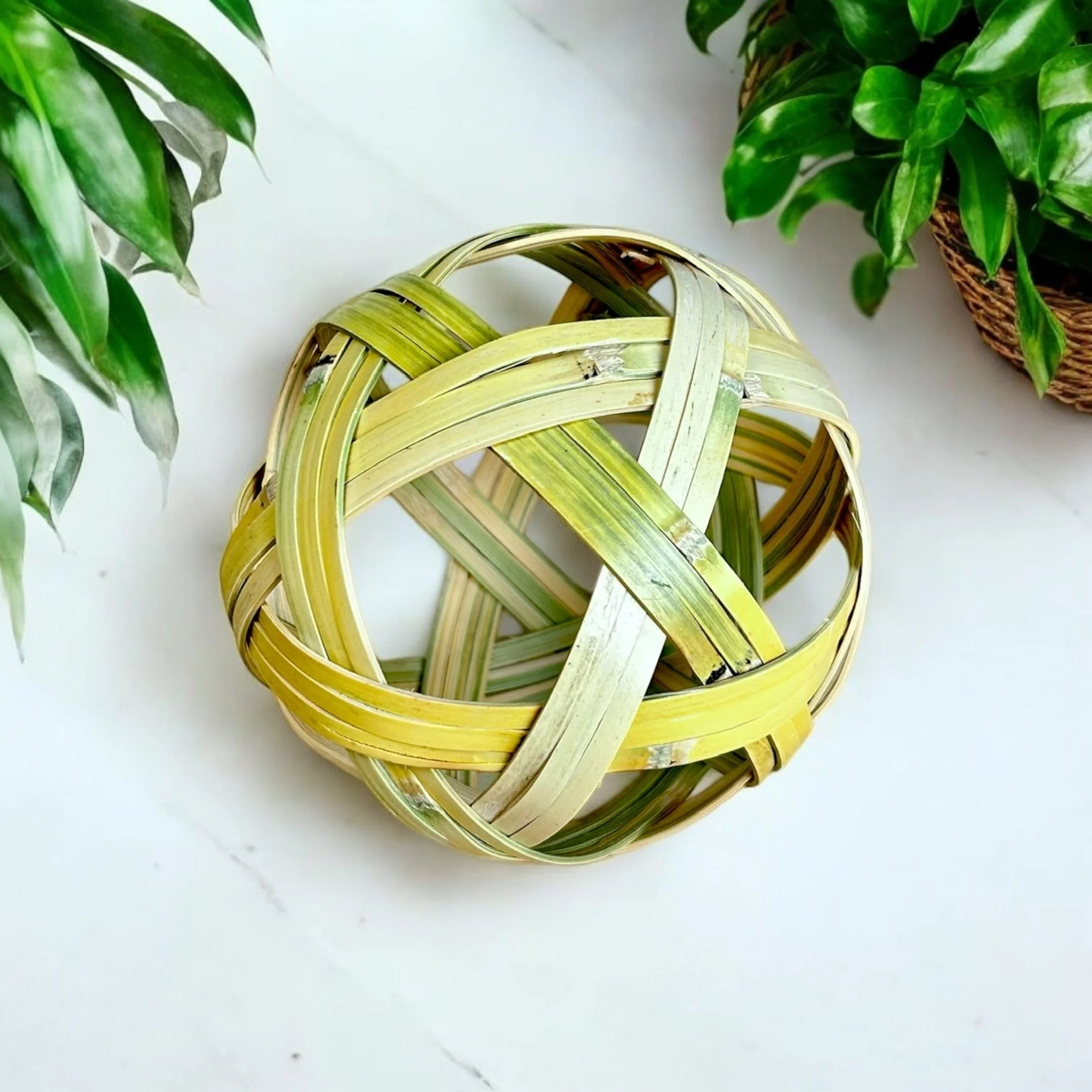 Bamboo Ornament | Handwoven | Decorative Ball - Image 3