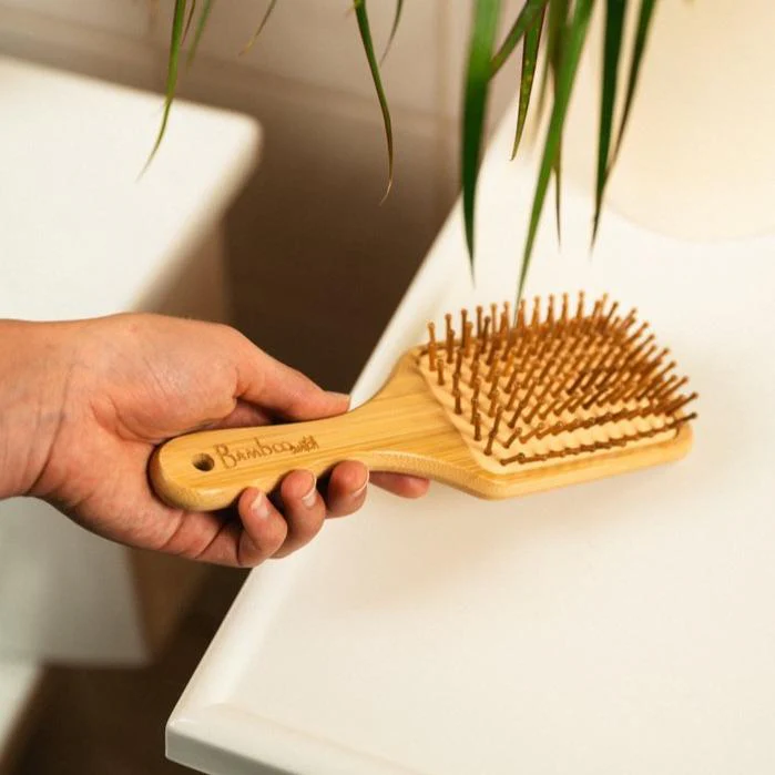 Bamboo Paddle Hair Brush | Classic Handle - Image 4