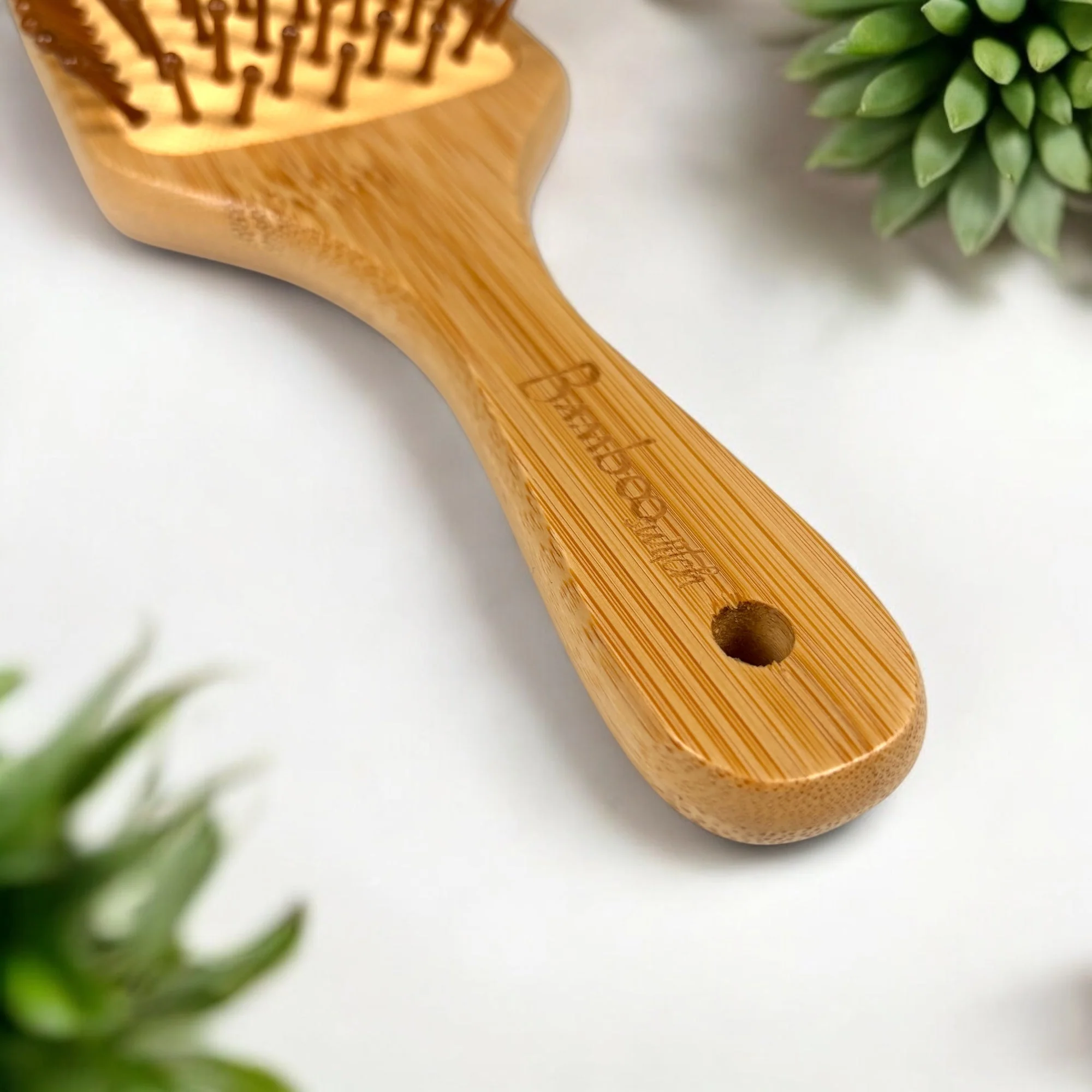 Bamboo Paddle Hair Brush | Classic Handle - Image 5