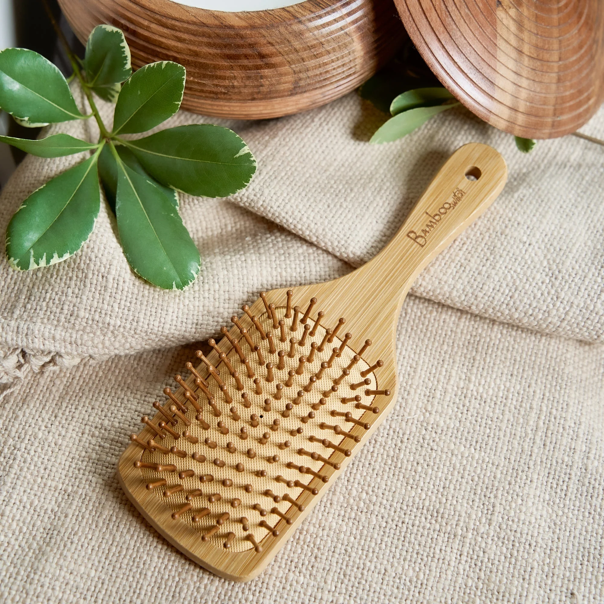 Bamboo Paddle Hair Brush | Classic Handle - Image 7
