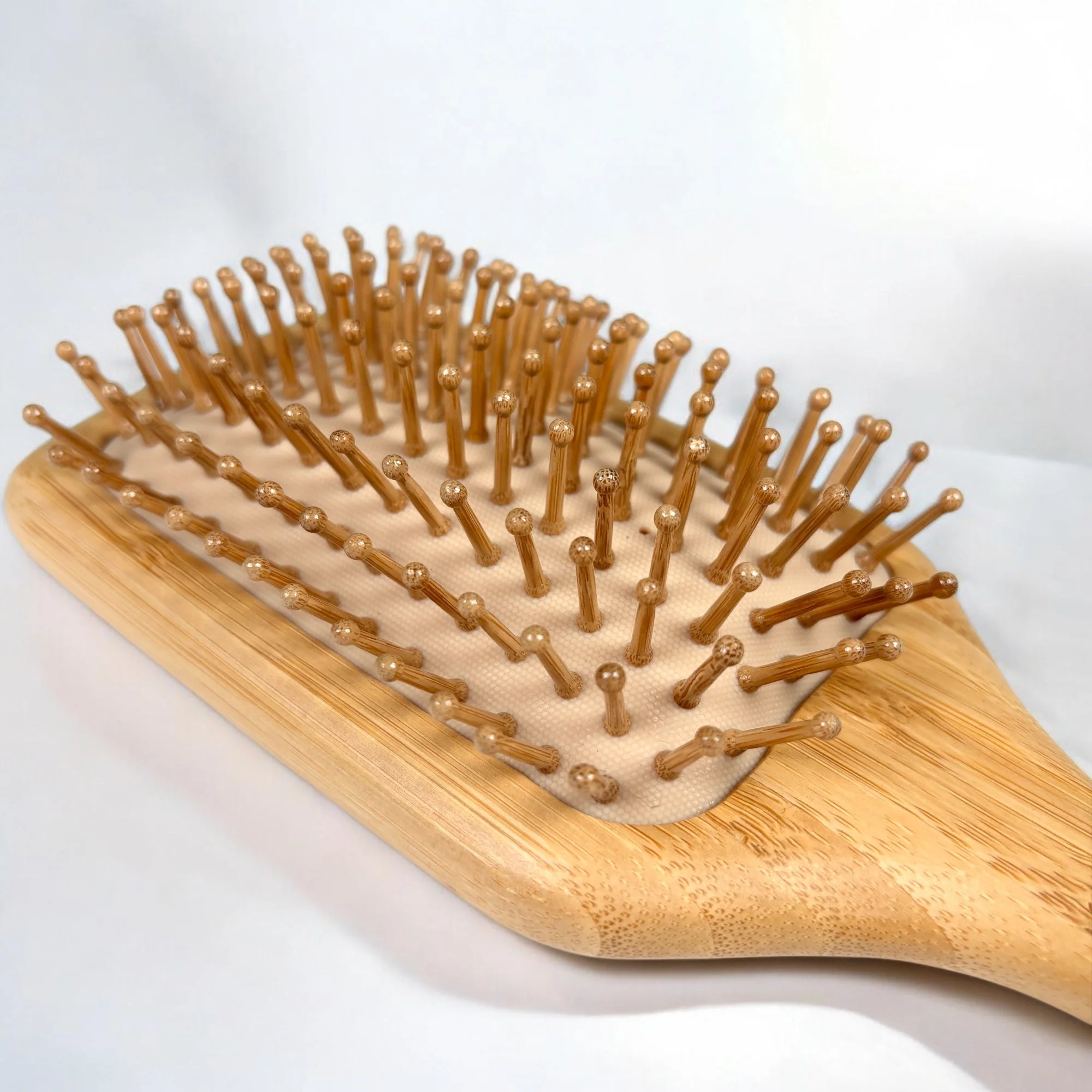 Bamboo Paddle Hair Brush | Comfort Handle - Image 2