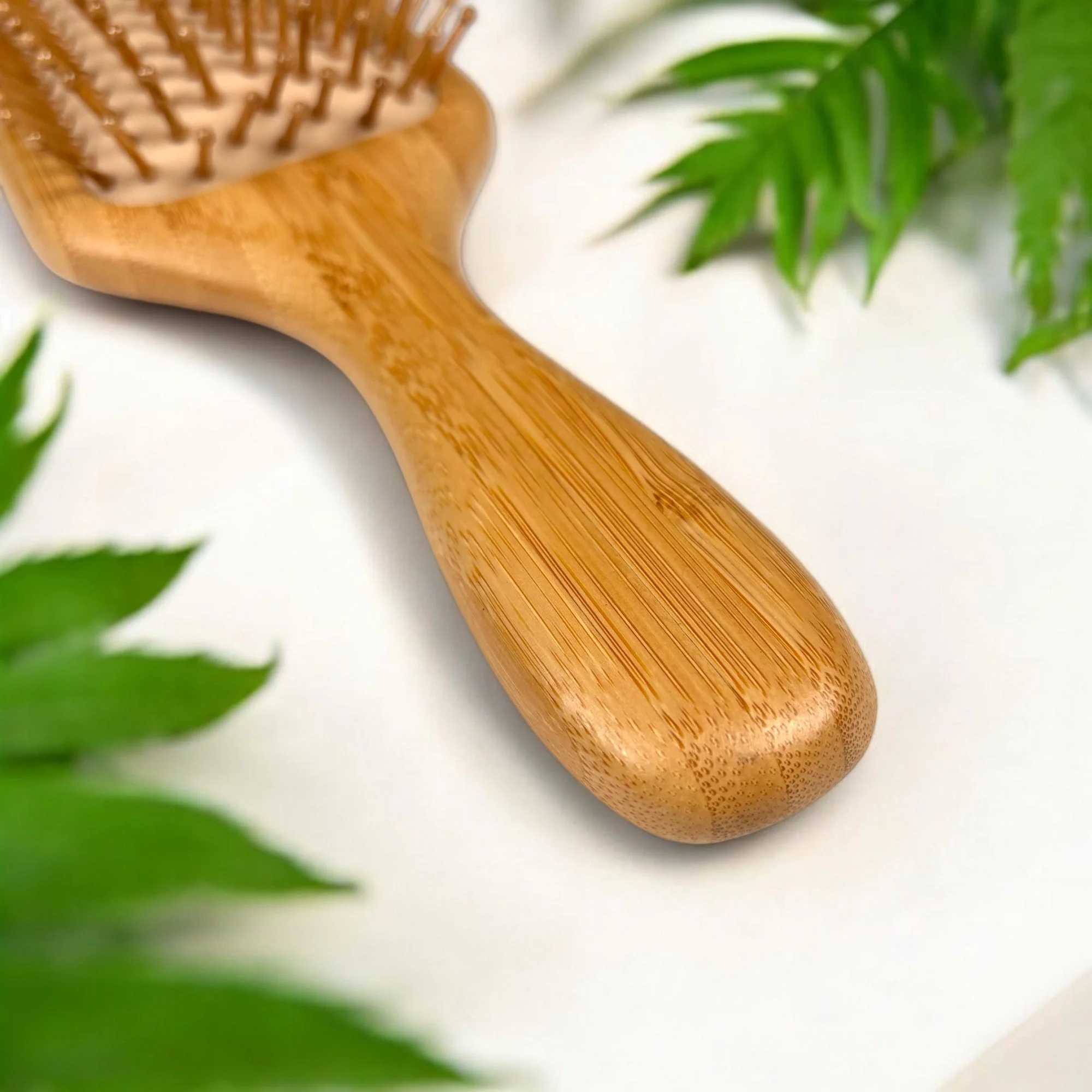 Bamboo Paddle Hair Brush | Comfort Handle - Image 3