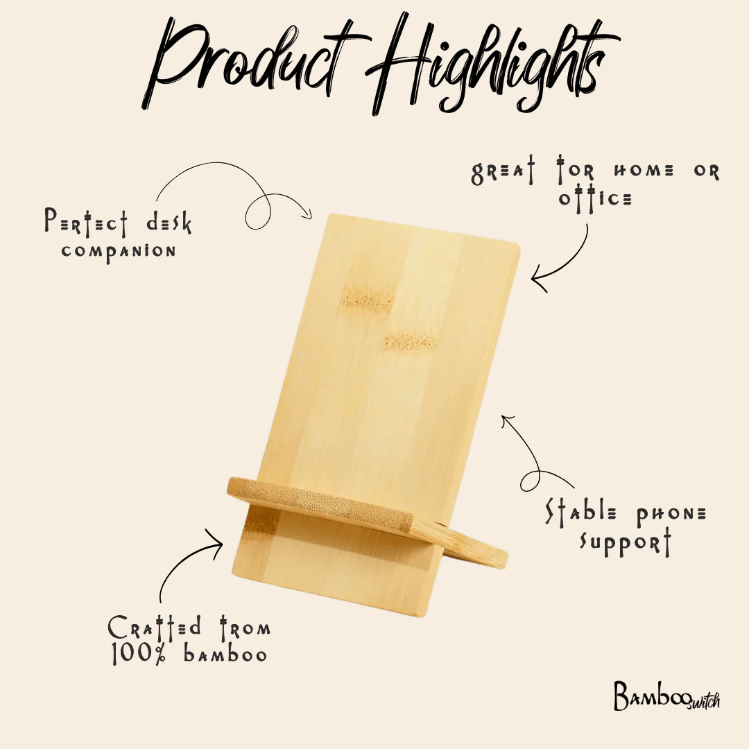 Bamboo Phone Stand - Image 2