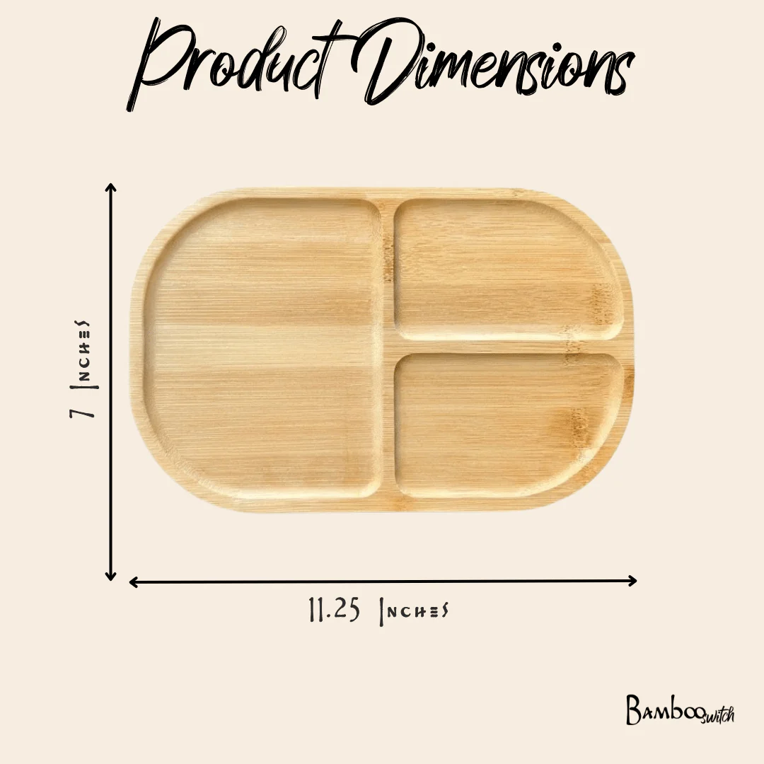 Bamboo Plate | Sectioned - Image 4