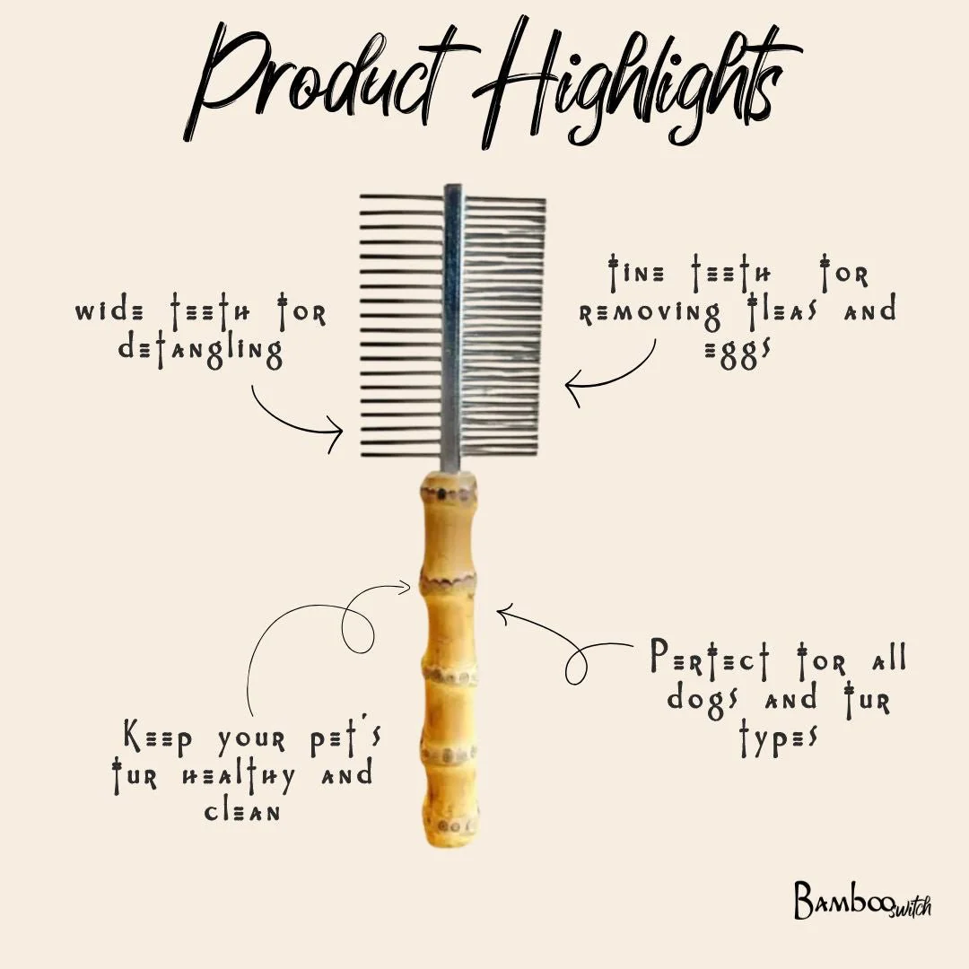 Bamboo Root Flea & Tick Comb - Image 3