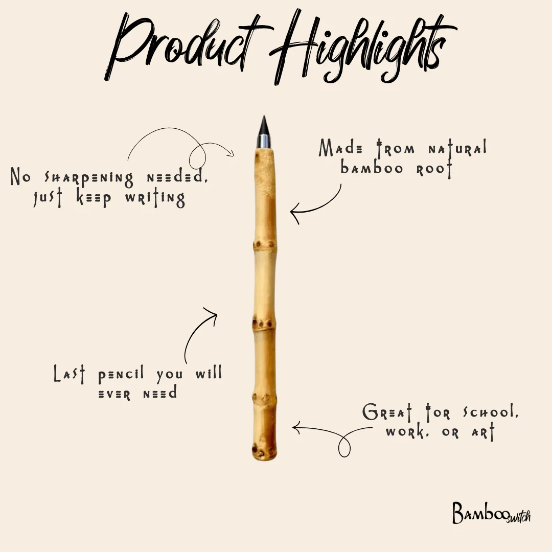 Bamboo Root Pencil | Never Ending - Image 2