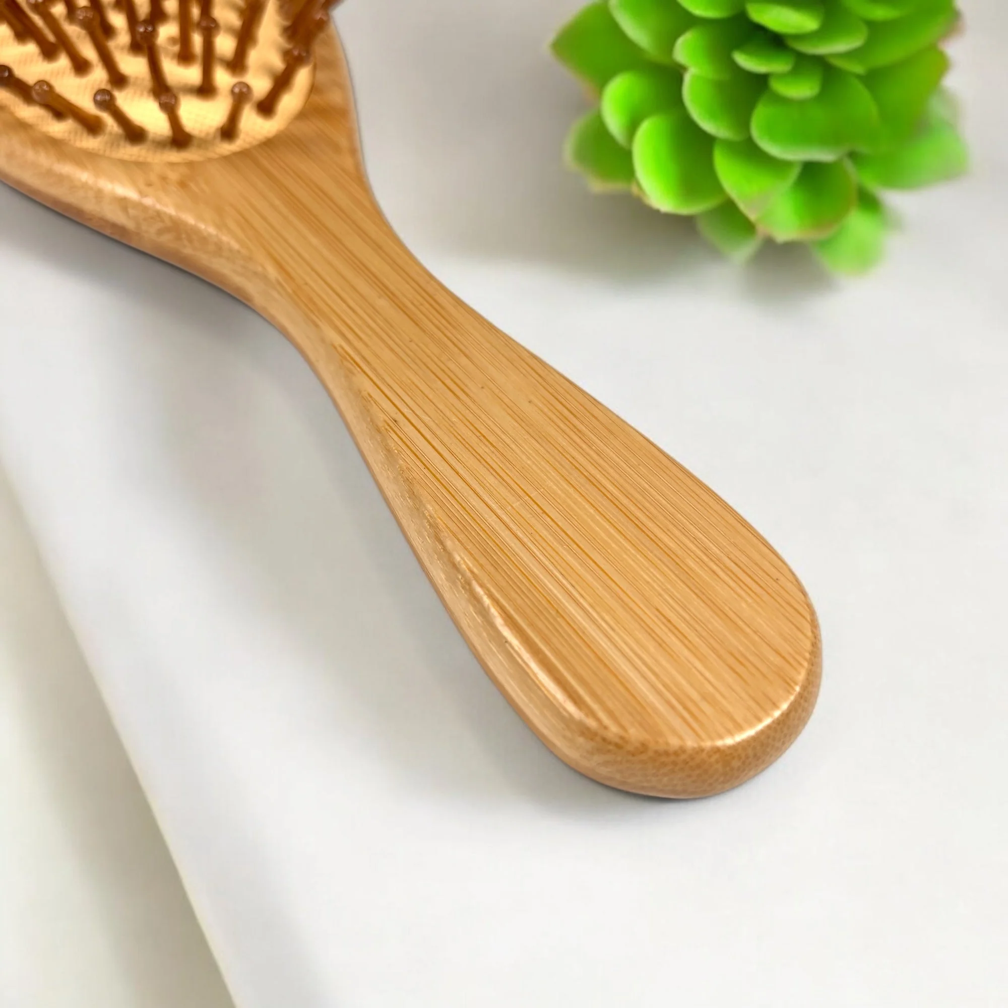 Bamboo Rounded Hair Brush | Classic Handle - Image 4