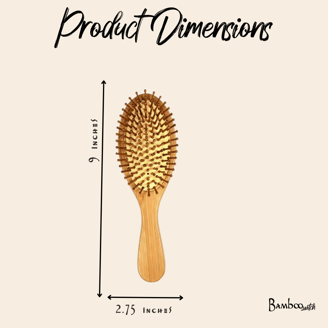 Bamboo Rounded Hair Brush | Classic Handle - Image 6
