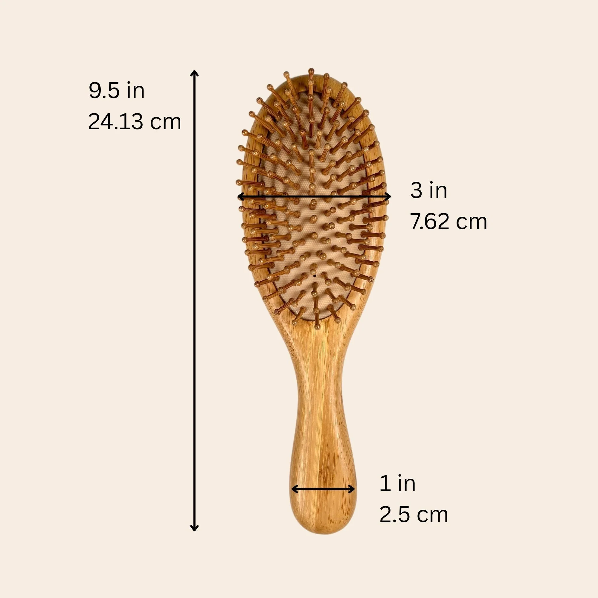 Bamboo Rounded Hair Brush | Comfort Handle - Image 4