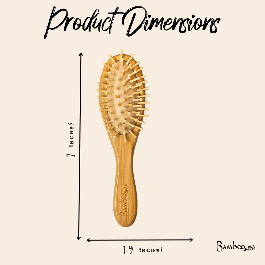 Bamboo Rounded Hair Brush | For Kids - Image 7