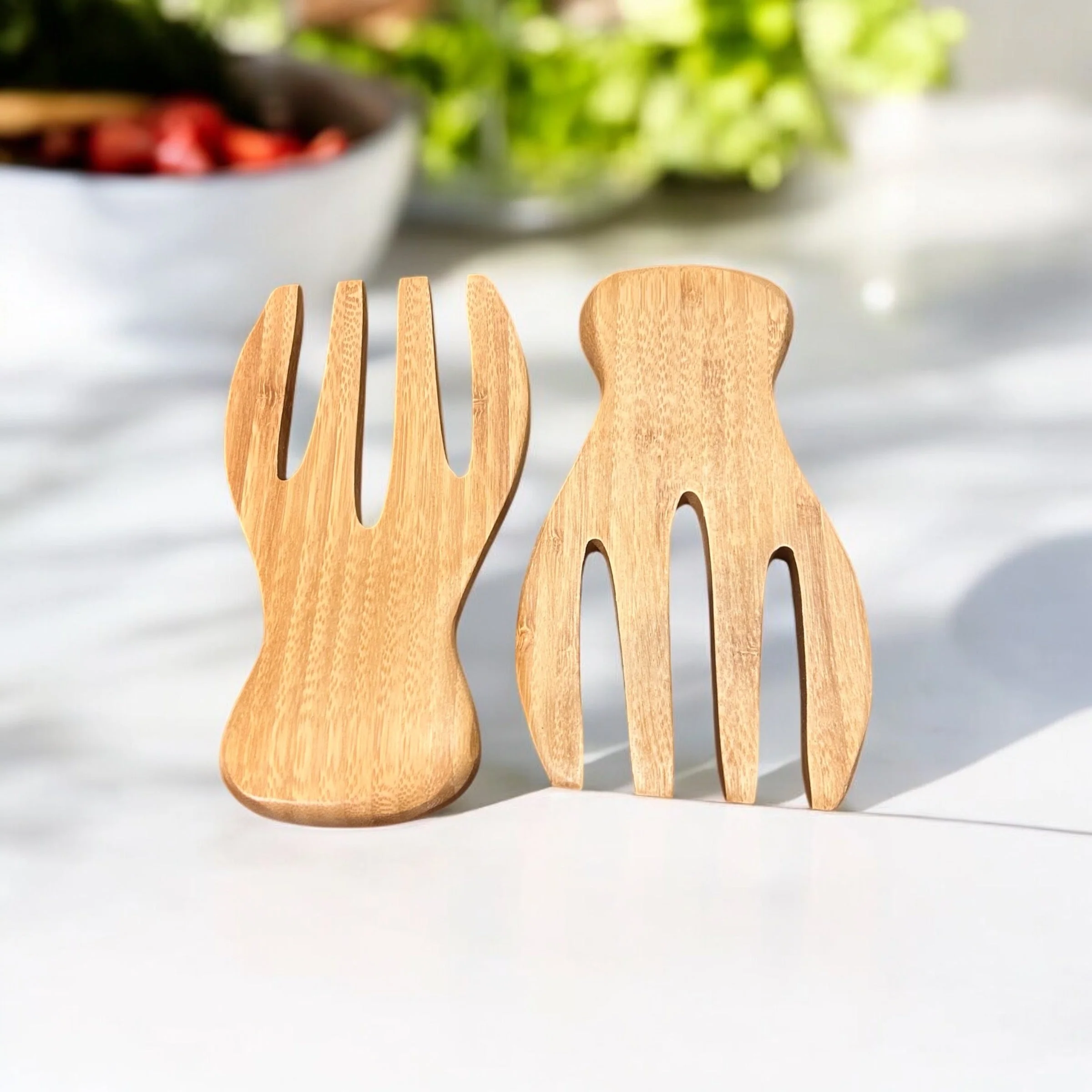 Bamboo Salad Hands | Set of 2 - Image 2
