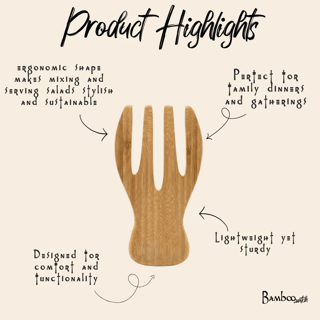 Bamboo Salad Hands | Set of 2 - Image 5