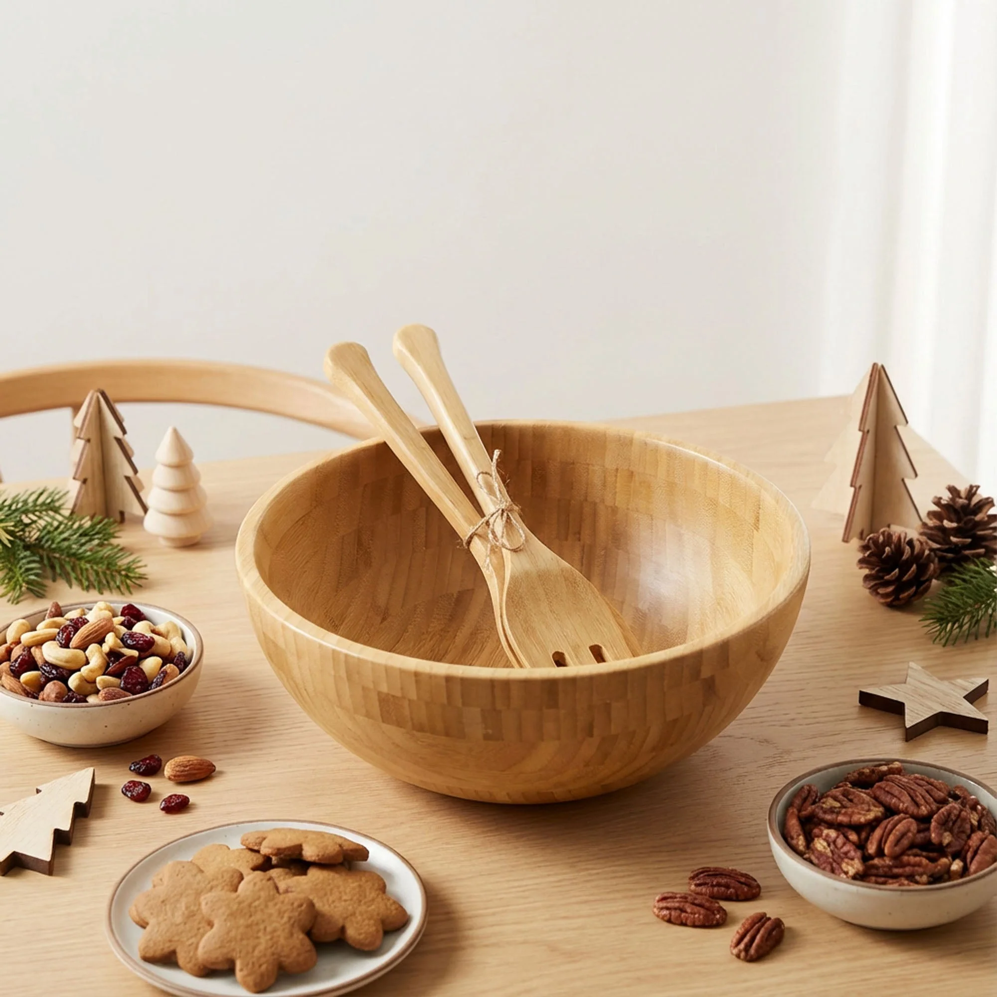 Bamboo Salad Serving Forks | Set of 2 - Image 3