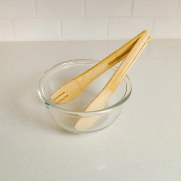 Bamboo Salad Tongs - Image 3