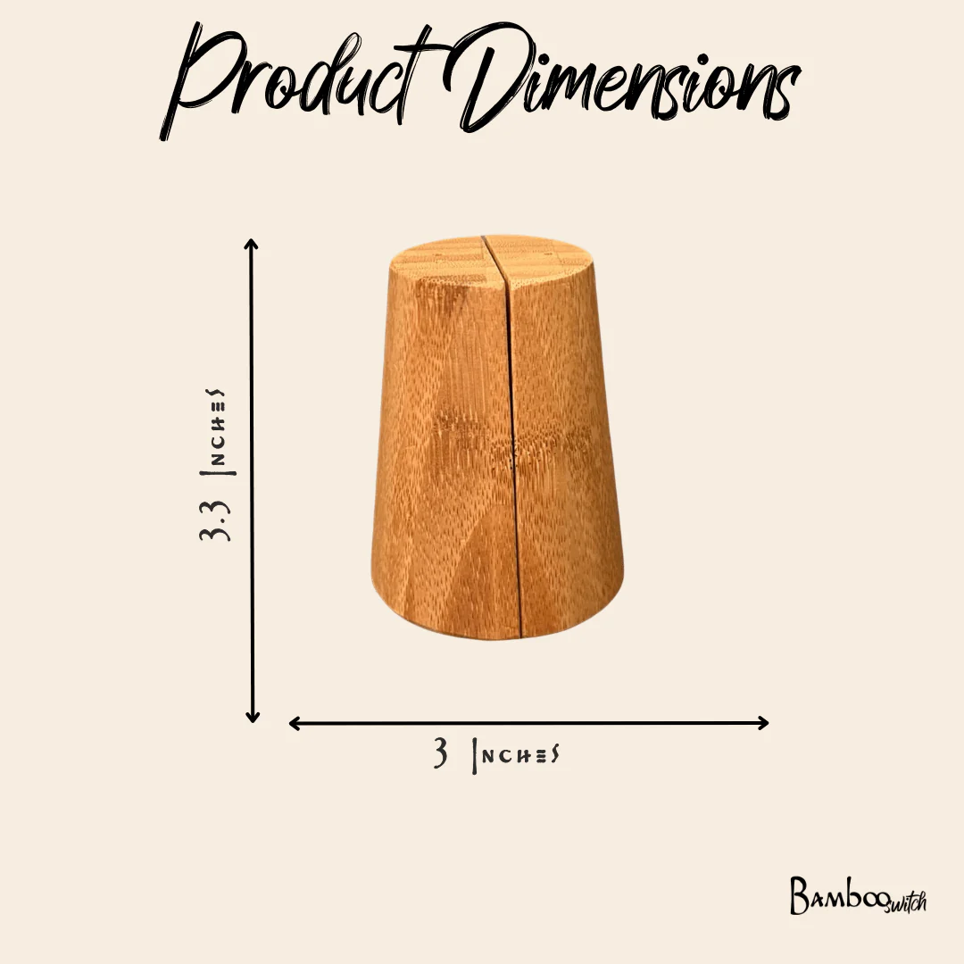Bamboo Salt & Pepper Shaker - Image 3