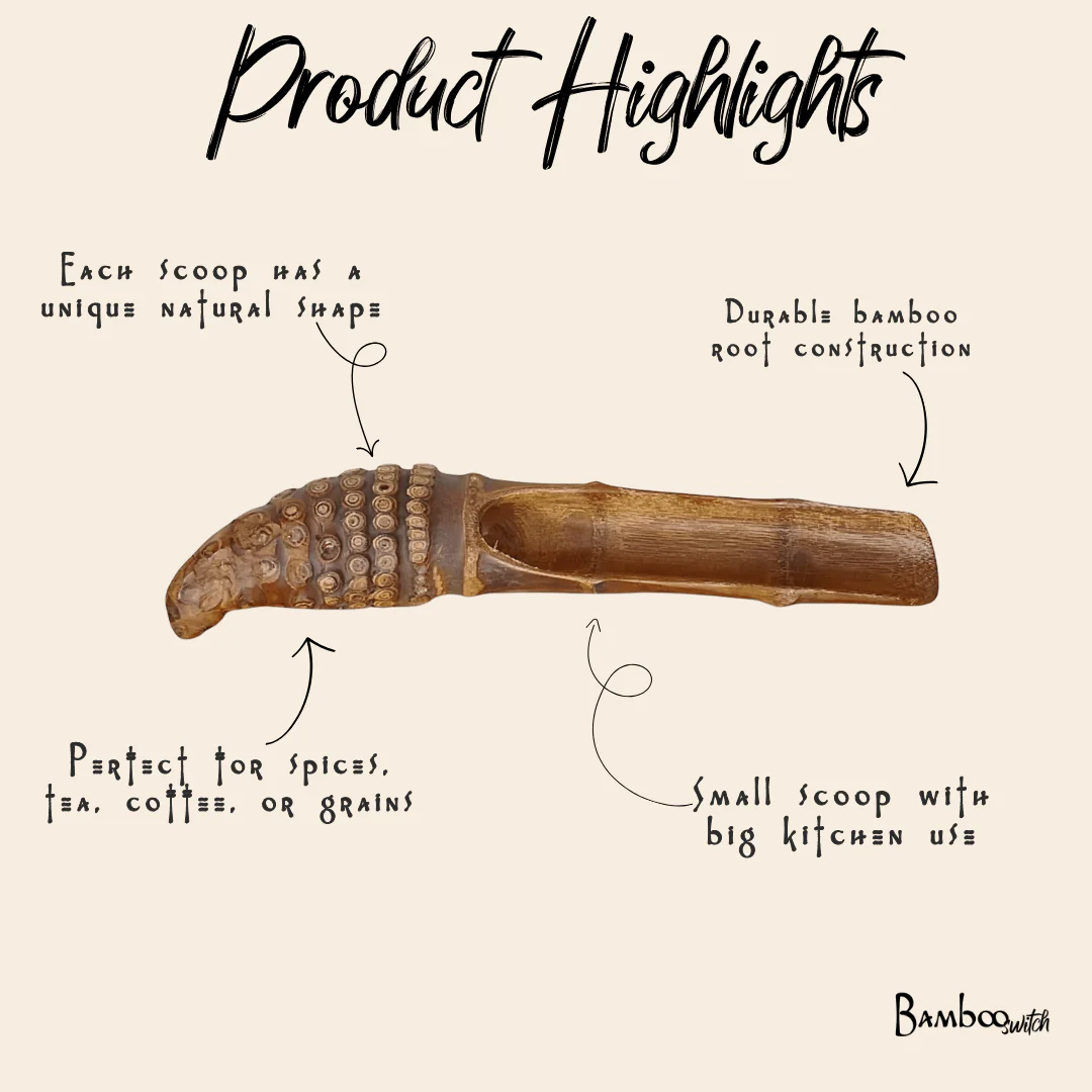 Bamboo Scoop | Cone Root Handle - Image 3