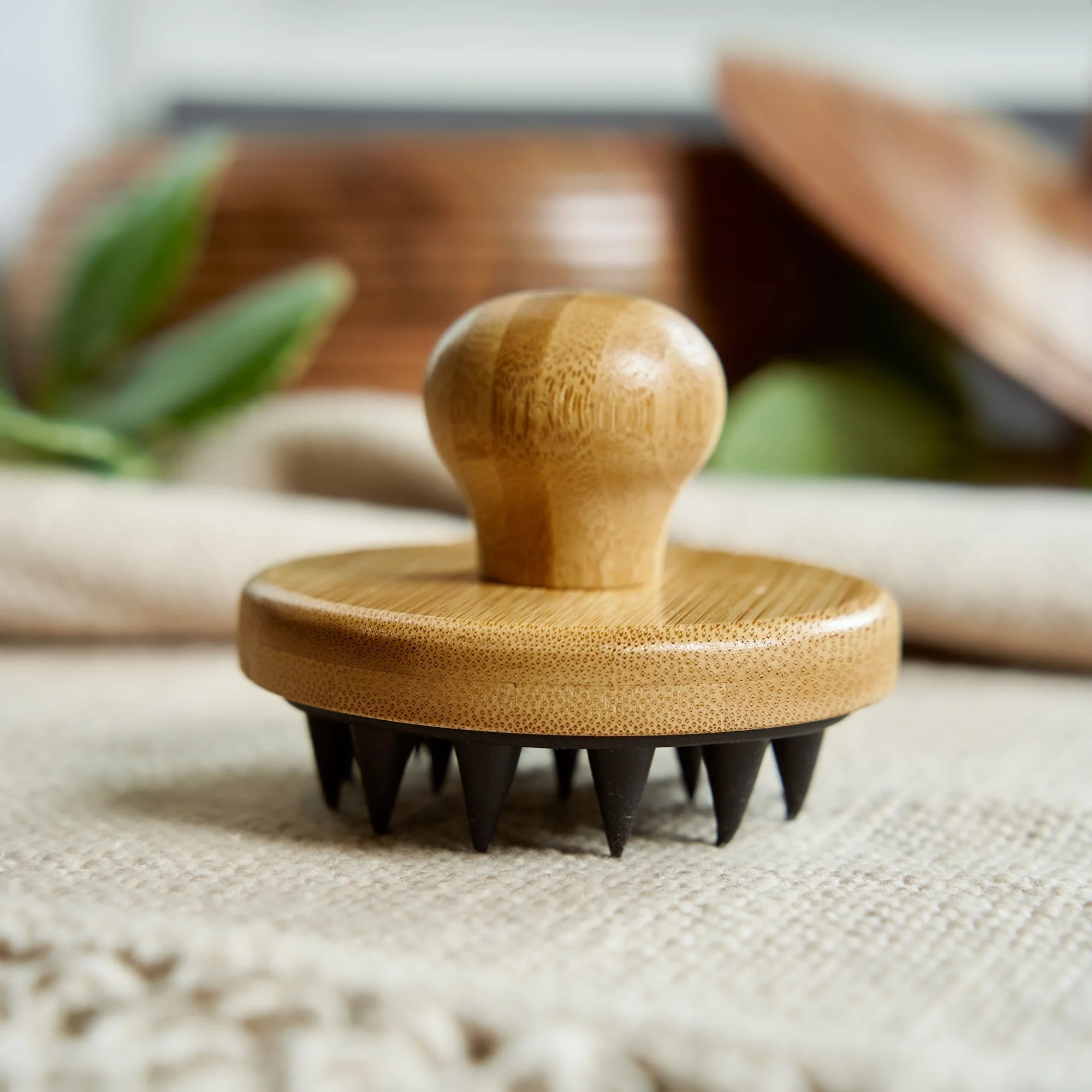 Bamboo & Silicone Scalp Massage Brush - Image 4