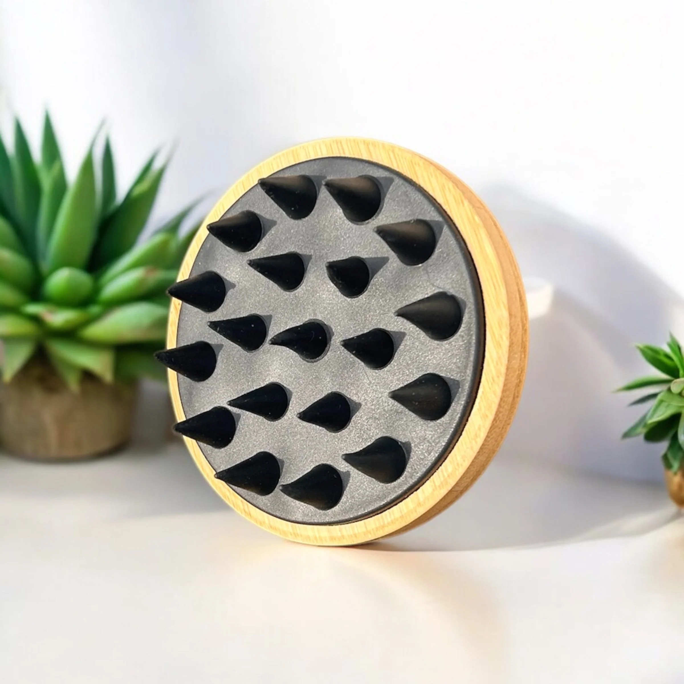 Bamboo & Silicone Scalp Massage Brush - Image 5