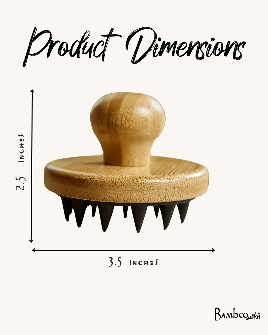 Bamboo & Silicone Scalp Massage Brush - Image 8
