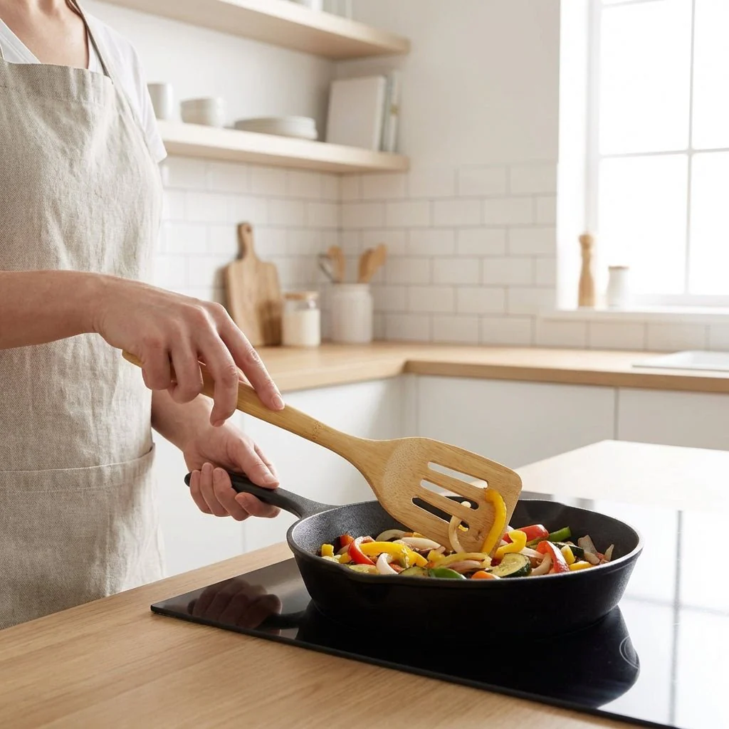 Bamboo Slotted Spatula - Image 2