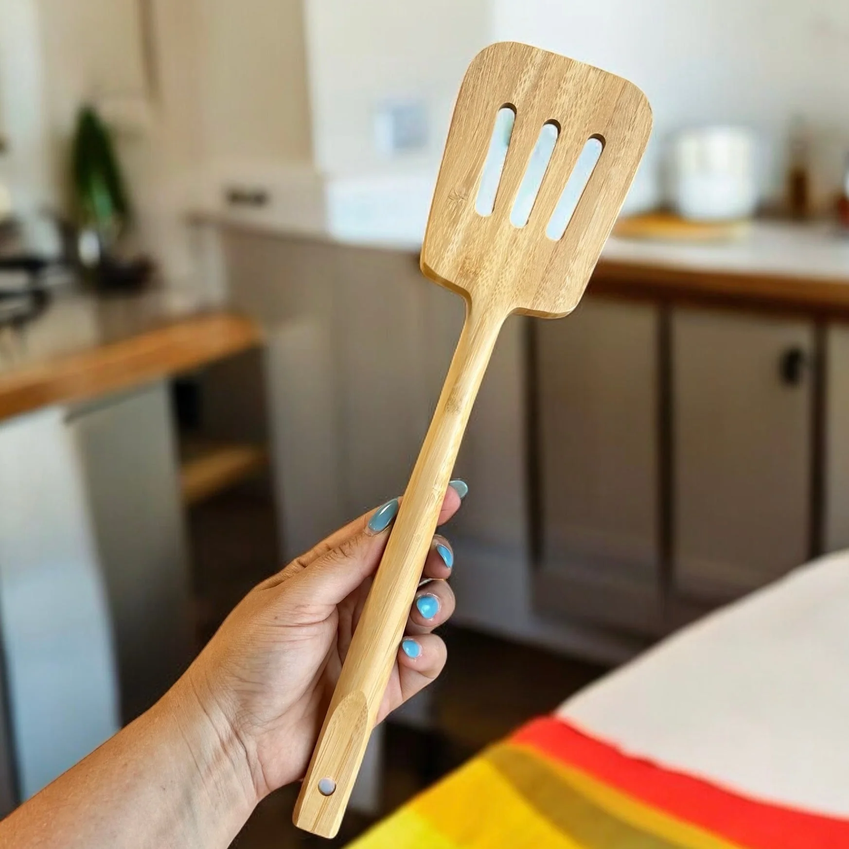 Bamboo Slotted Spatula - Image 3