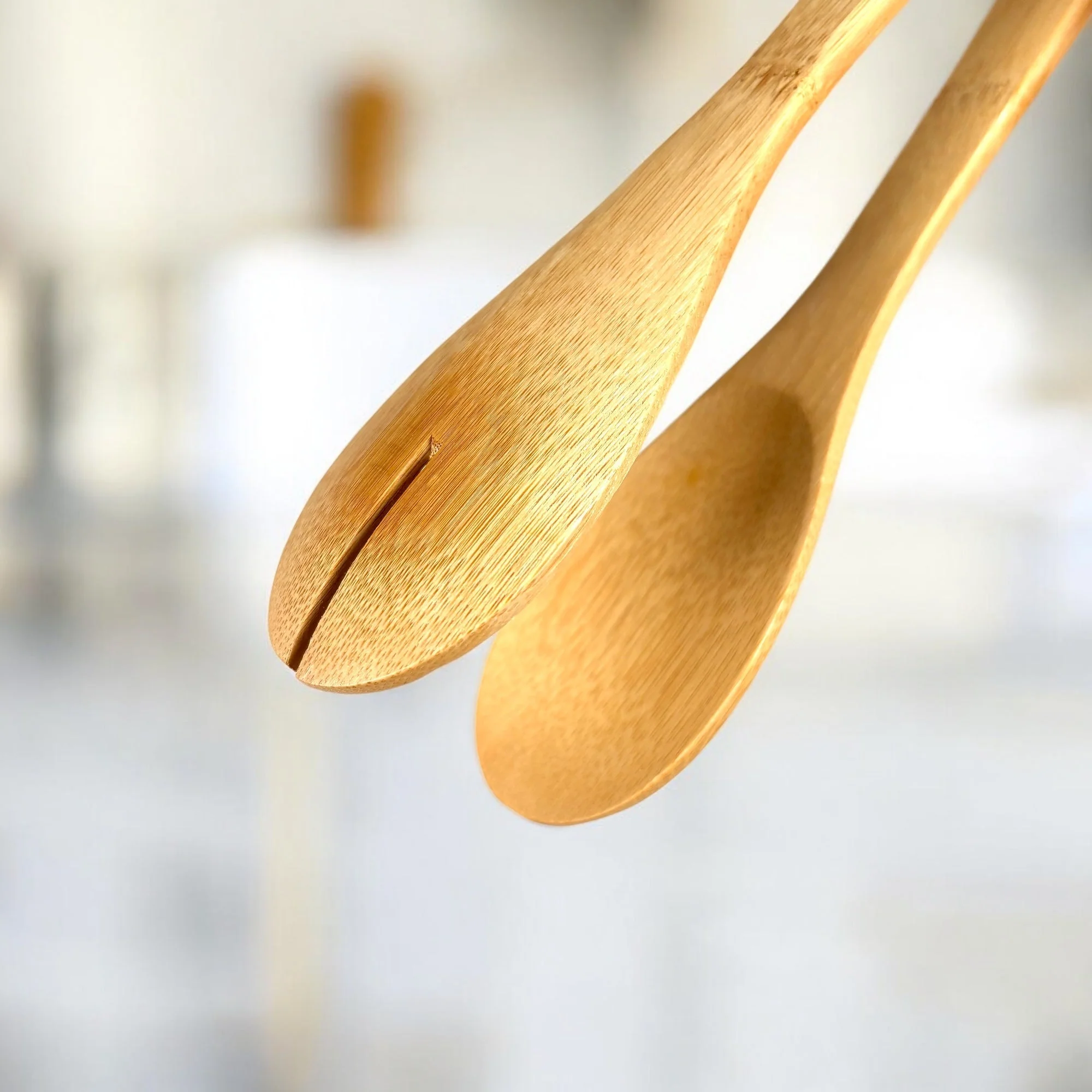 Bamboo Slotted Tongs - Image 2