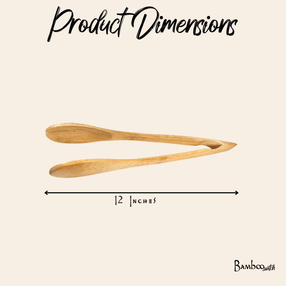 Bamboo Slotted Tongs - Image 4