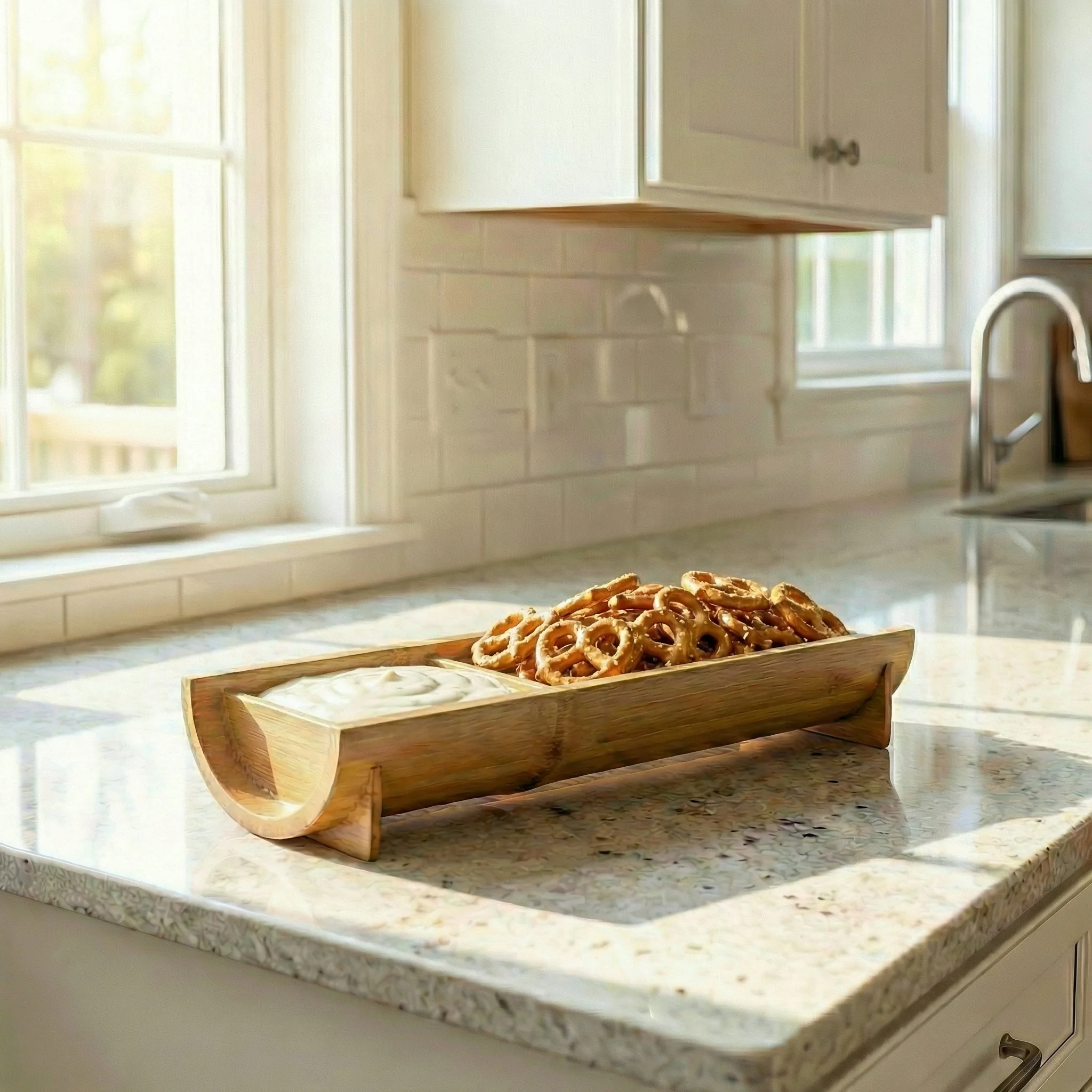 Bamboo Snack Tray - Image 2