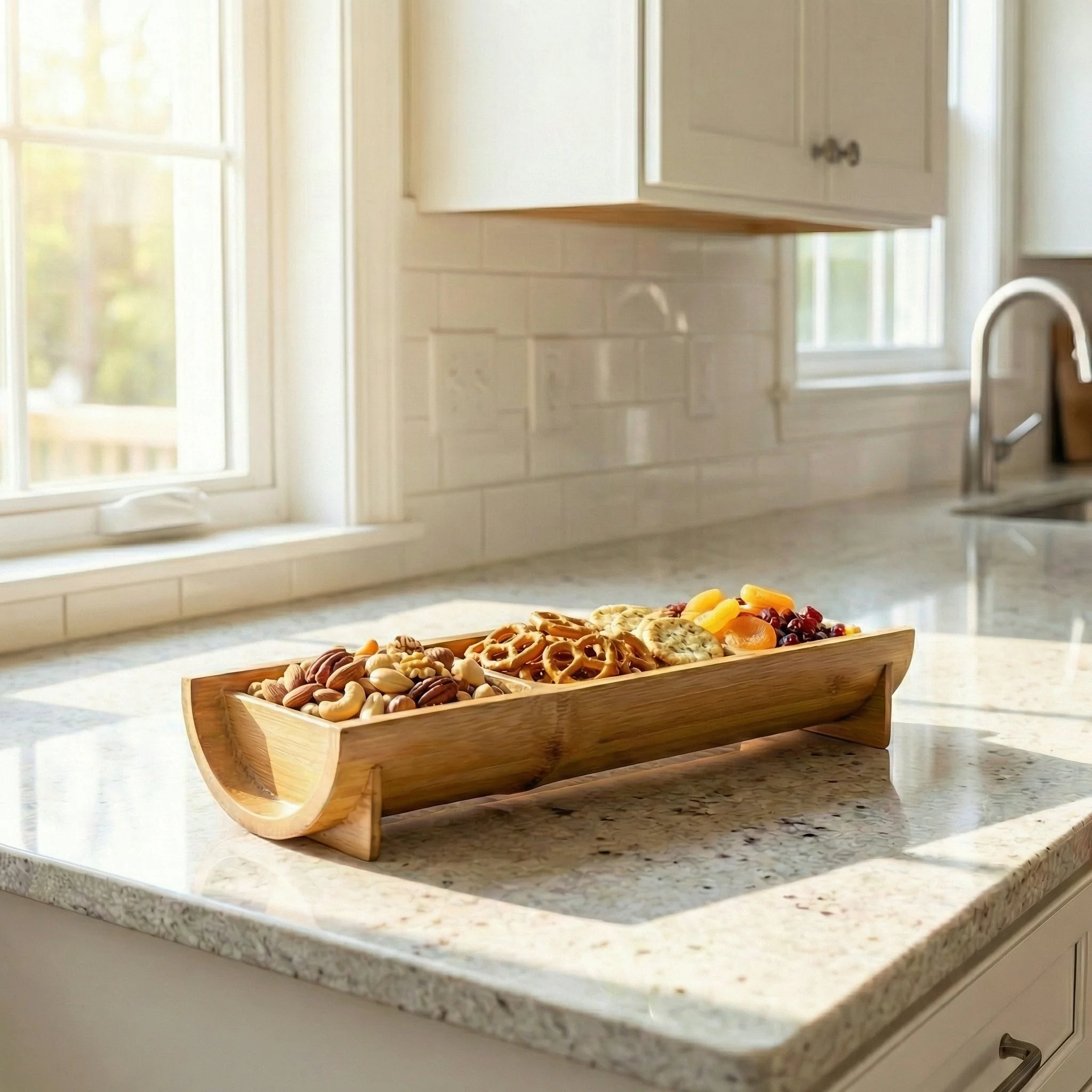 Bamboo Snack Tray - Image 3