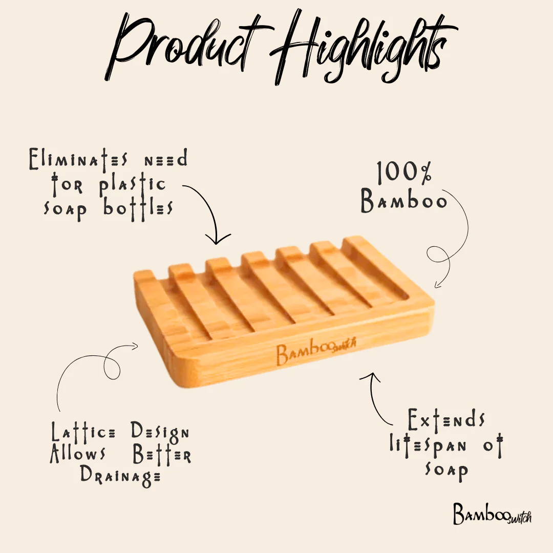 Bamboo Soap Bar Dish | Slated - Image 4