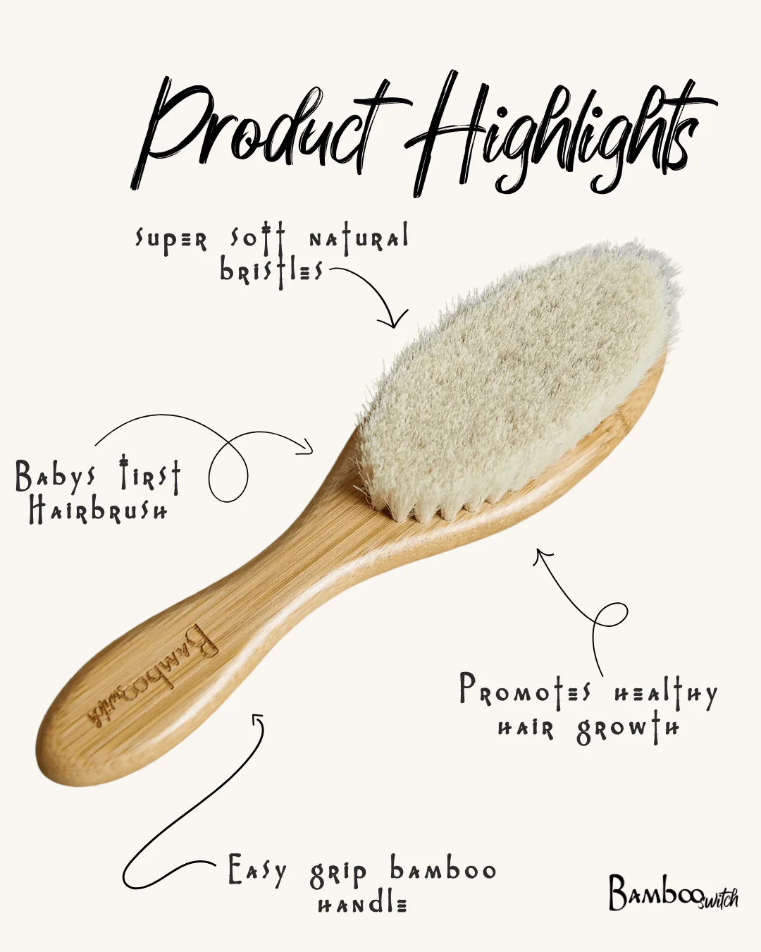 Bamboo Soft Hair Brush | For Babies - Image 5