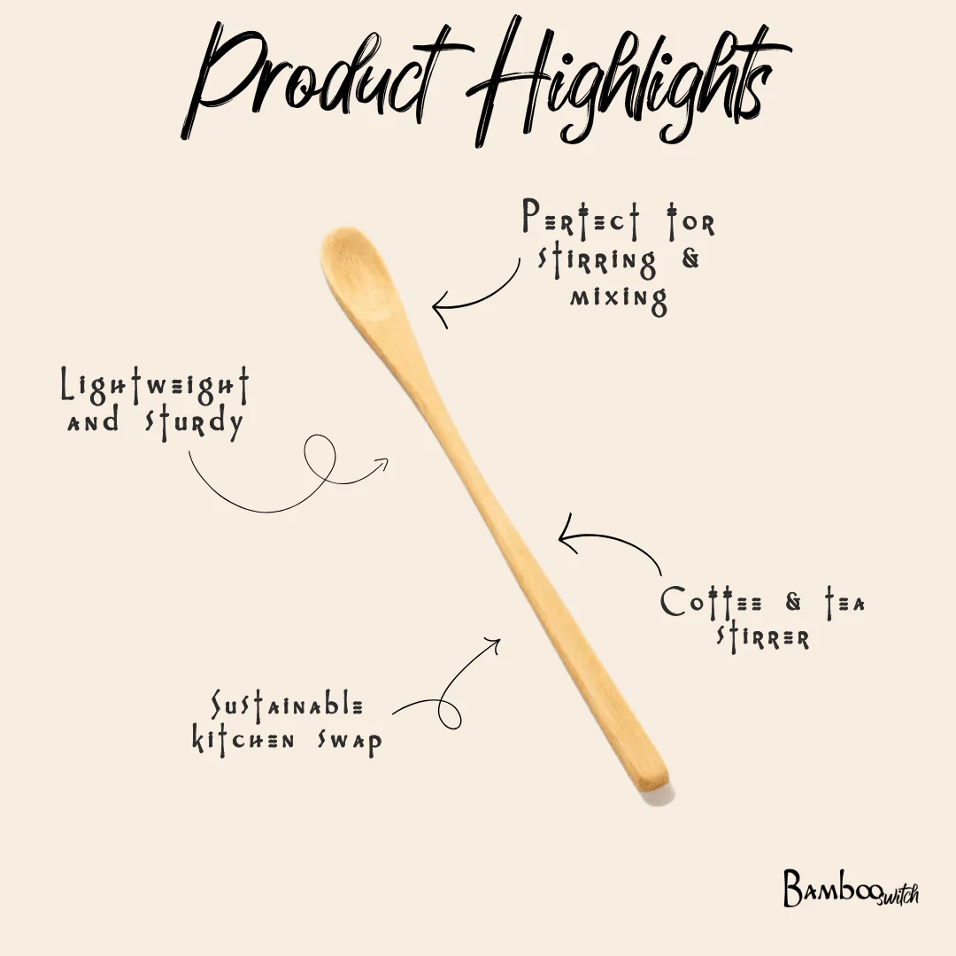 Bamboo Spoon | Long Stir Spoon - Image 2