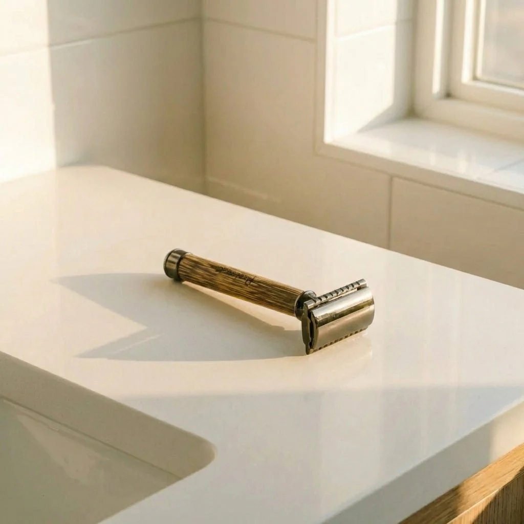 Bamboo Stainless Steel Safety Razor - Image 2