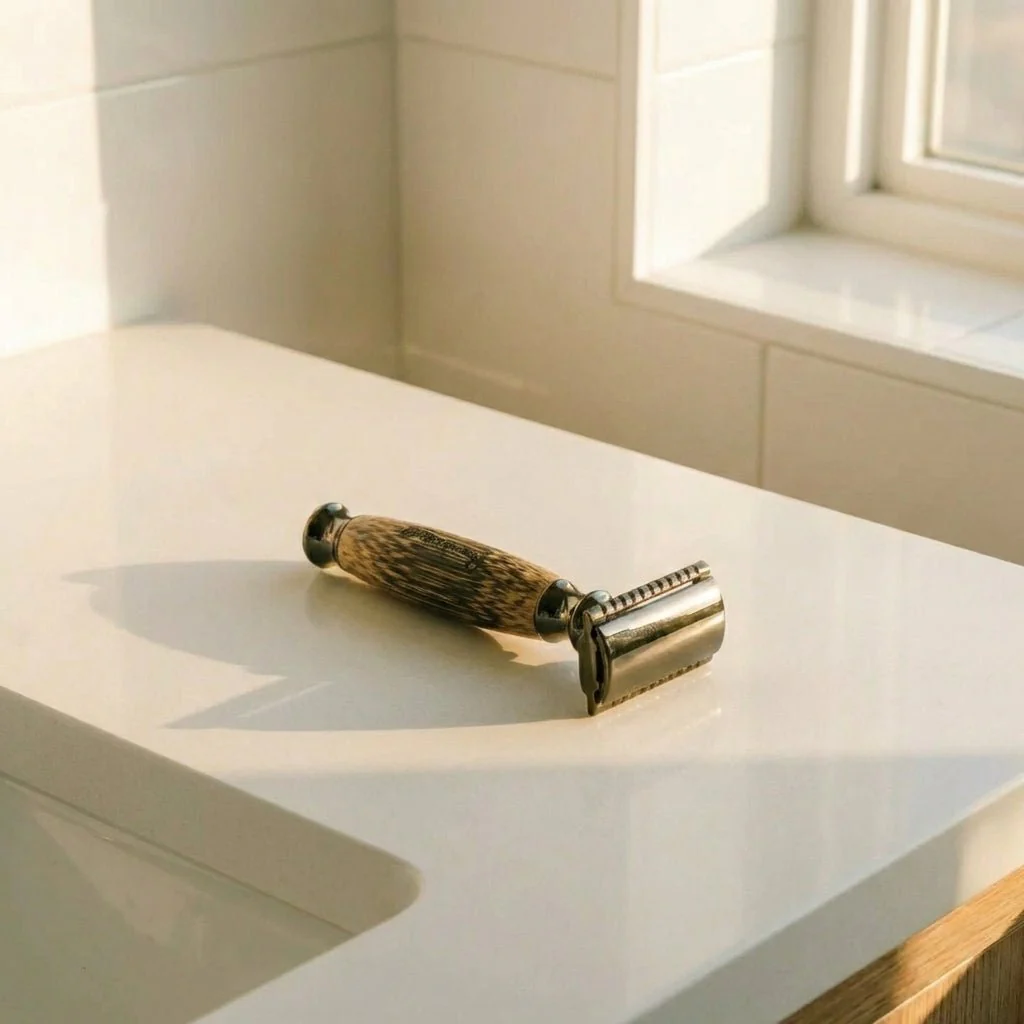 Bamboo Stainless Steel Safety Razor - Image 3