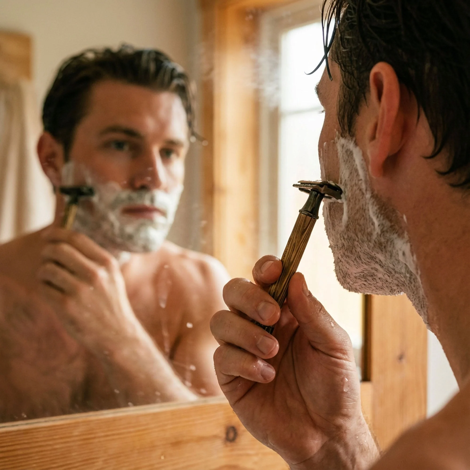 Bamboo Stainless Steel Safety Razor - Image 6