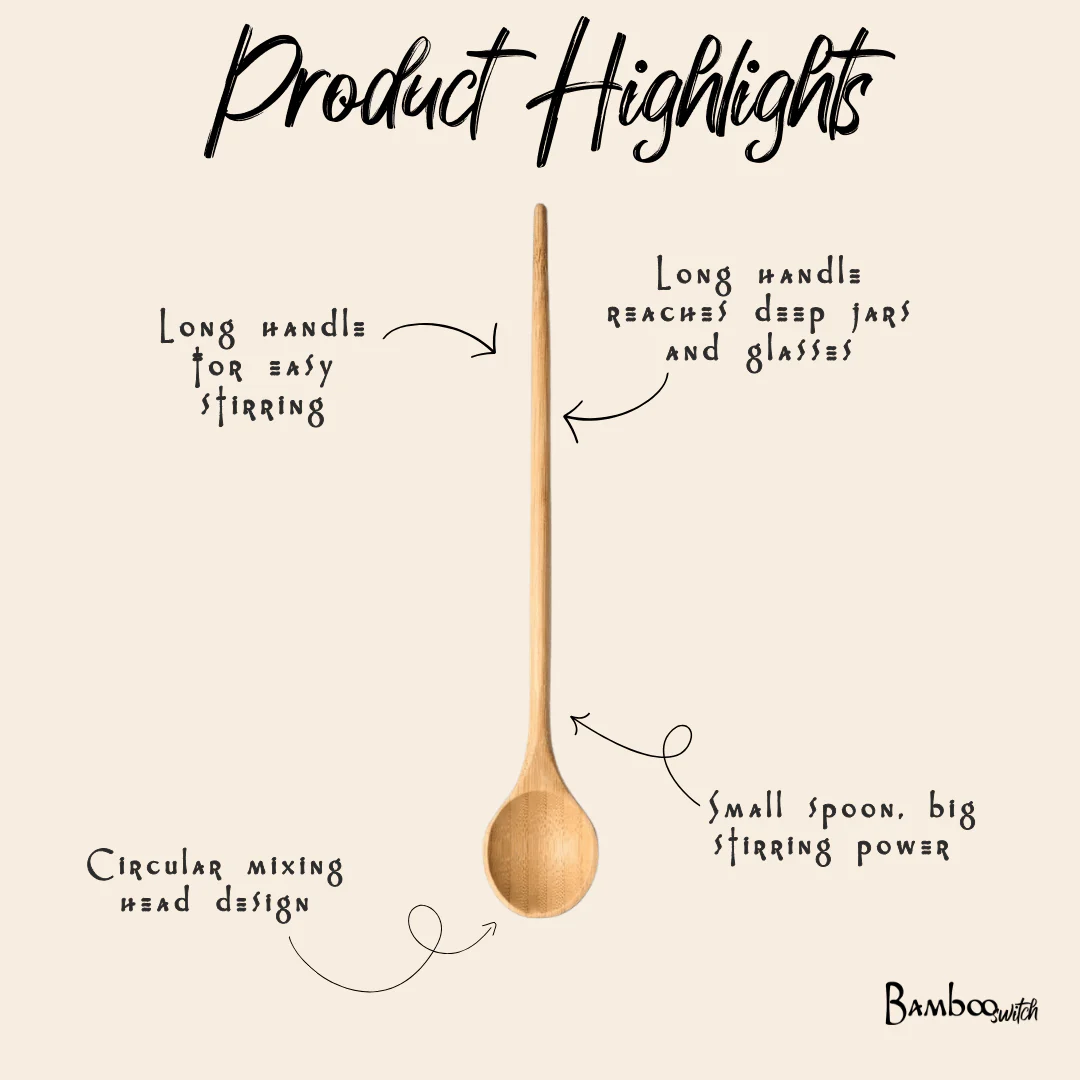 Bamboo Stir Spoon - Large - Image 3