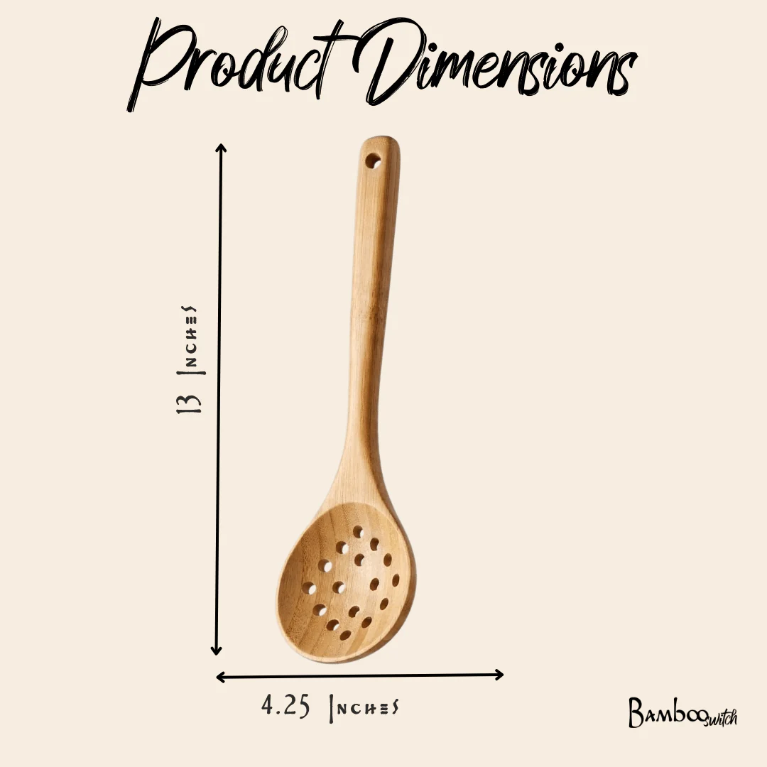 Bamboo Straining Spoon - Image 3