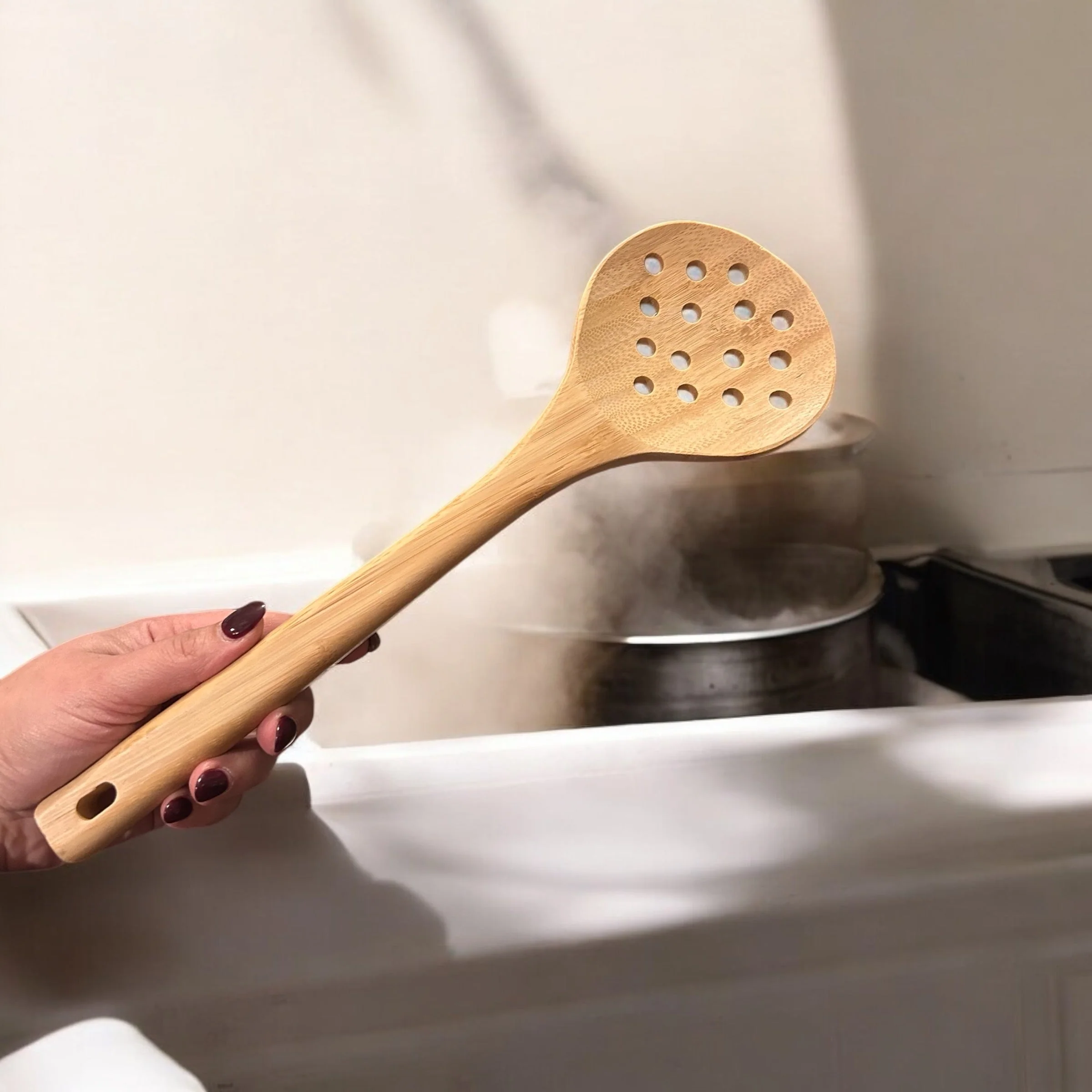 Bamboo Straining Spoon - Image 5