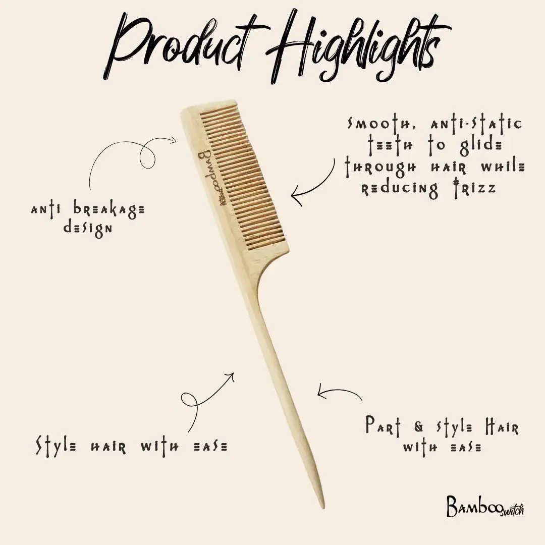 Bamboo Styling Comb - Image 2